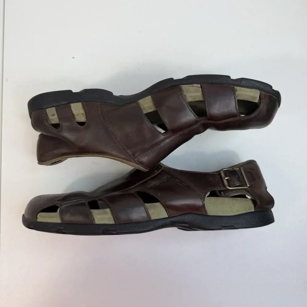 Teva Men's 11 Fisherman‎ Leather Sandals Graphite Brown Waterproof Shoes 6593